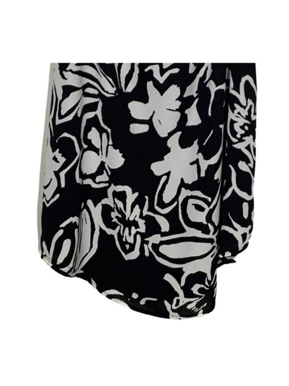 LOFT Women's XS Black White Floral Halter Blouse Sleeveless Top Casual - Picture 6 of 8